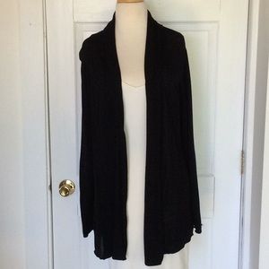 Black car length cardigan